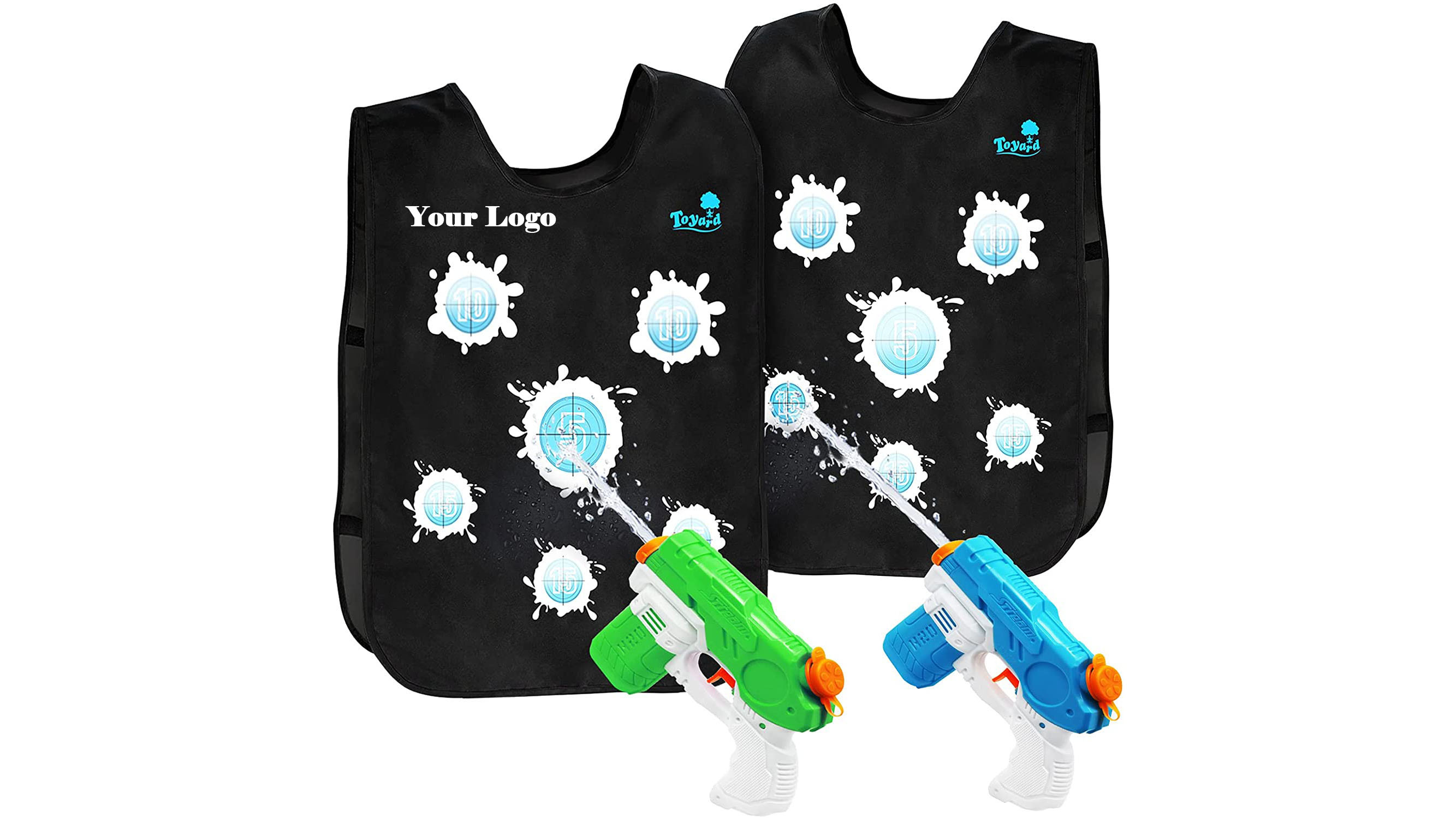 water games outdoor kid toys Water Guns vest with brand logo